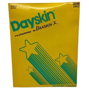 Vintage Danskin Dayskin 9 To 5 Pantyhose Size B Bone Retro Collectible